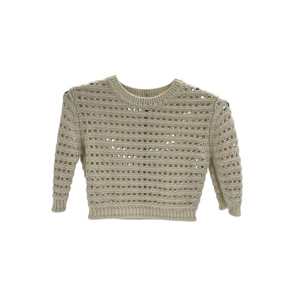 See By Chloe 'Crochet' Beige Wool Top Size XS - Picture 2 of 3